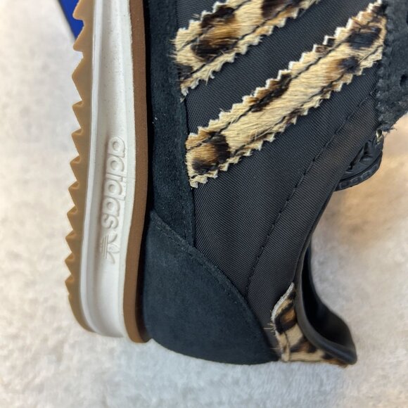 Adidas SL 72 OG Black with Fur Leopard Stripe Women SZ 6.5 New in Box - Picture 6 of 13